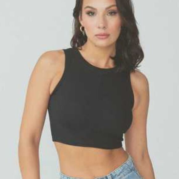 Klassy Network Black Tank Top Built In Bra - Picture 1 of 5
